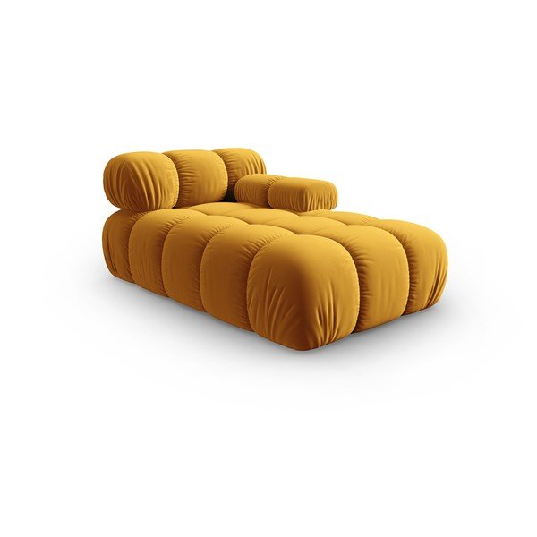Žuta  baršunasti ležaljka (s desnim kutom) Bellis – Micadoni Home-image-3
