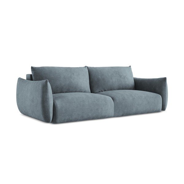 Plava sklopiva sofa od šenila 230 cm Leila – Makamii-image-2