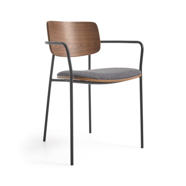 Siva/smeđa blagovaonska stolica Maureen – Kave Home