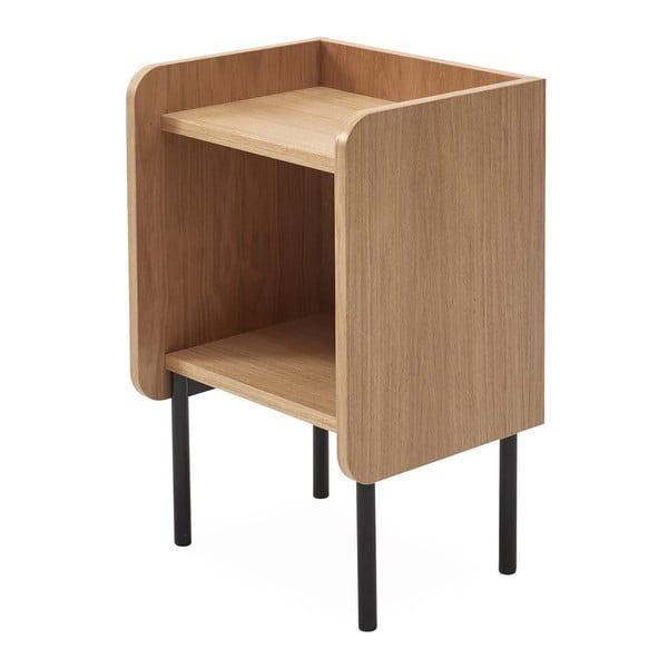 Noćni ormarić u dekoru hrasta s policama Wrap - Bonami Selection-image-2
