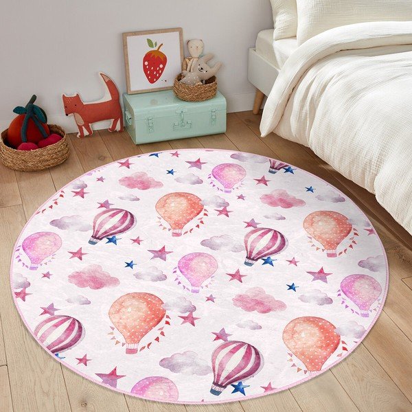 Ružičasti dječji tepih ø 120 cm Comfort – Mila Home-image-2