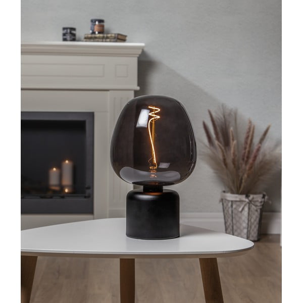 Crni stalak svjetiljke 10 cm Glans – Star Trading-image-1