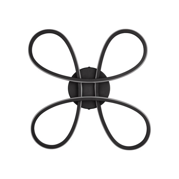 Crna LED stropna svjetiljka 40x40 cm Fly – Trio-image-4