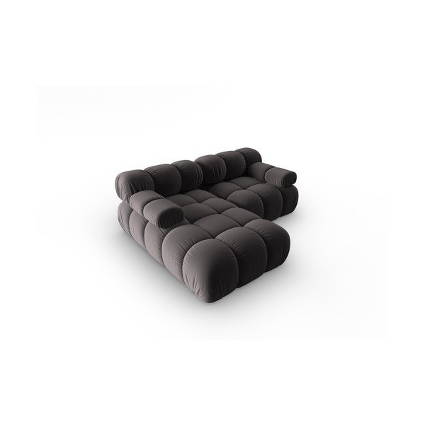 Tamno siva baršunasta sofa 191 cm Bellis – Micadoni Home-image-4