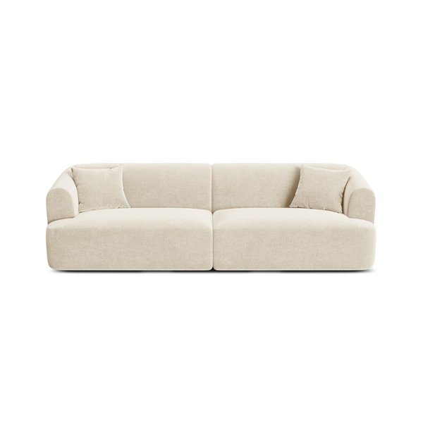 Bež baršunasti sofa 255 cm Campi – Cosmopolitan Design