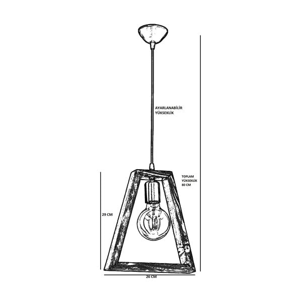 Viseća svjetiljka od grabovog drveta Geometrik Triangle-image-2