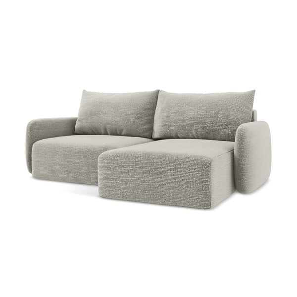 Svijetlo siva sklopiva/s prostorom za odlaganje kutna garnitura (s desnim kutom) Kalena – Makamii-image-1