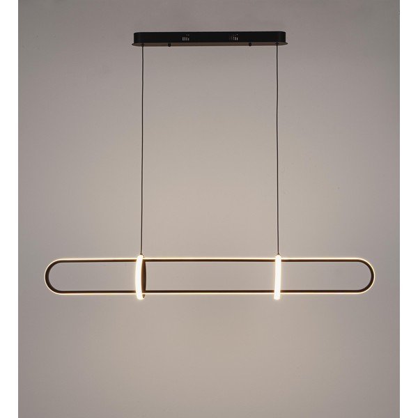 Crna metalna LED viseća svjetiljka Alken – Bizzotto-image-2