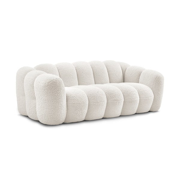 Bijela sofa od bouclé tkanine 232 cm Hippolyte – Bobochic Paris-image-3