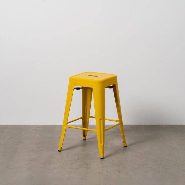 Žute metalne barske stolice u setu 2 kom (visine sjedala 61 cm) – Ixia-image-1