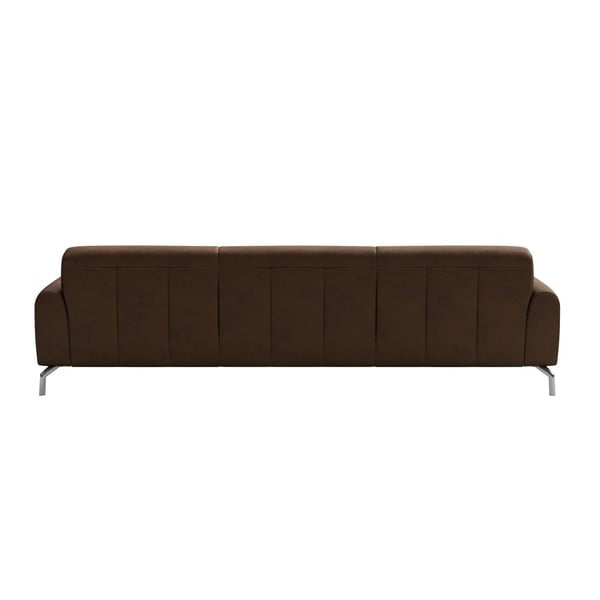 Smeđa sofa od imitacije kože MESONICA Puzo, 240 cm-image-3