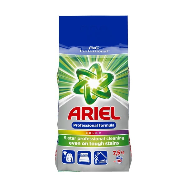 Obiteljsko pakiranje praška za pranje rublja Ariel Professional Color, 7,5 kg (100 pranja)
