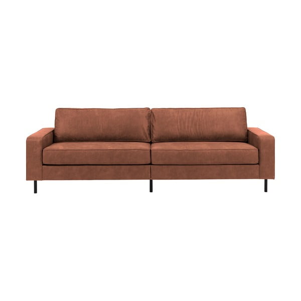 Smeđa zelena sofa od imitacije kože Actona Jesolo, 260 cm