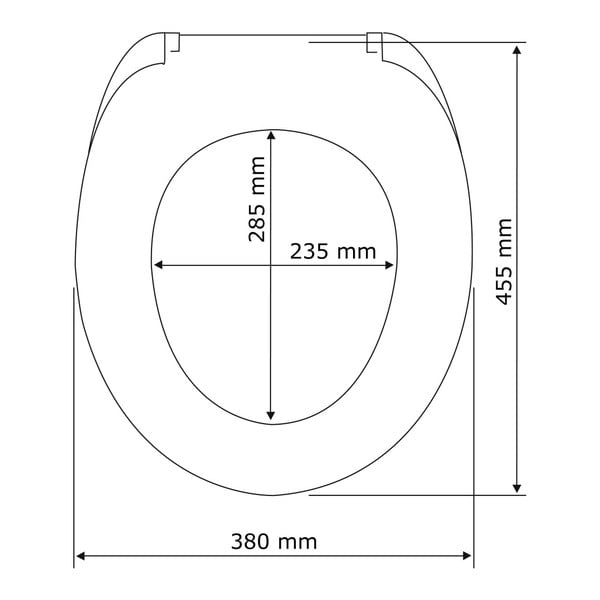 Sjedalo za toalet s lakim zatvaranjem Wenko Astera, 45 x 37,5 cm-image-3