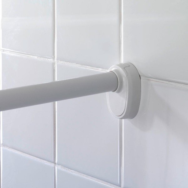 Konzola srebrene boje savijenog oblika kao držač za zavjesu za tuš ili kadu Wenko-image-2