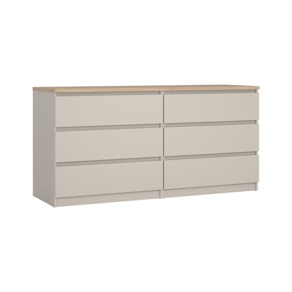 Krem komoda 154x76x50 cm Naia – Tvilum