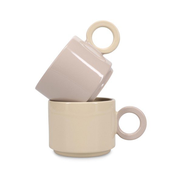 Bež šalica od kamenine 280 ml Lou – ONA-image-2