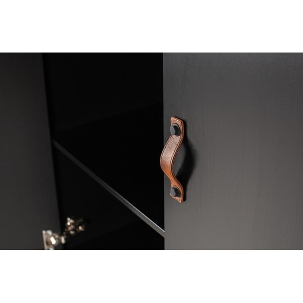 Crni ormar od borovine WOOOD Dian-image-1