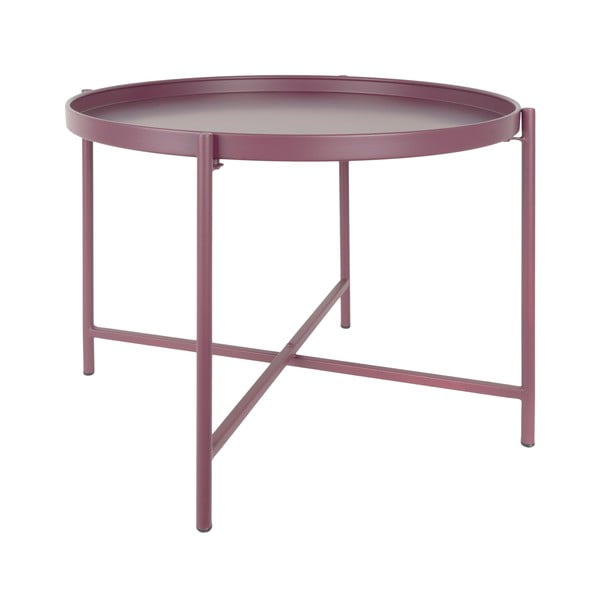 Mauve ljubičasti metalni okrugao stolić za kavu ø 50 cm Meseta  – Leitmotiv