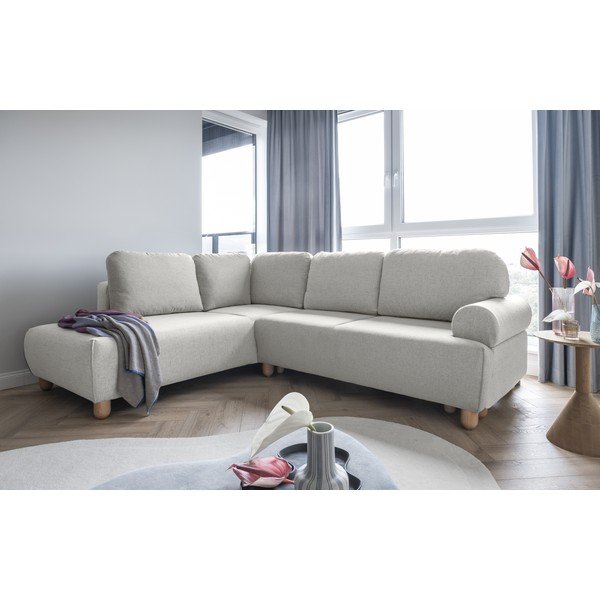 Krem kauč na razvlačenje (lijevi kut) Bouncy Olli - Miuform-image-1