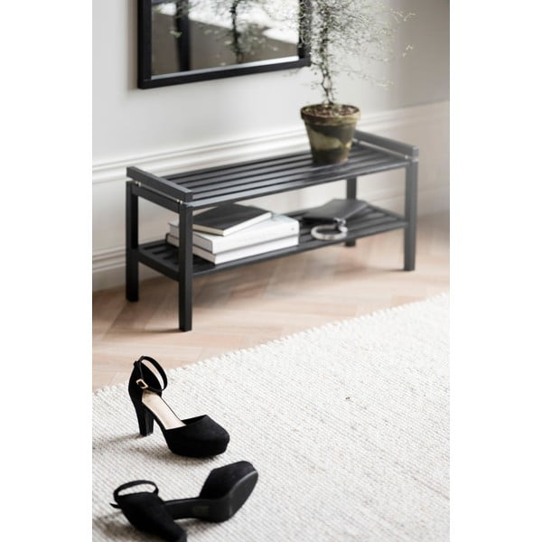 Crni ormarić za cipele od punog hrasta Confetti – Rowico-image-2