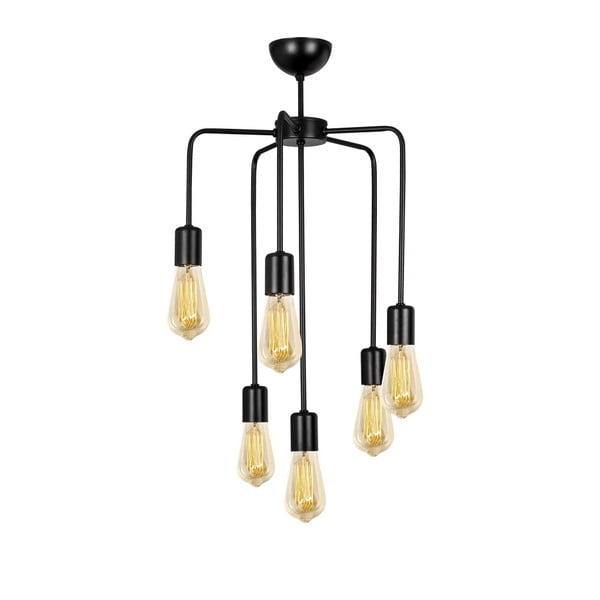 Crna metalna viseća svjetiljka Opviq lights Linos