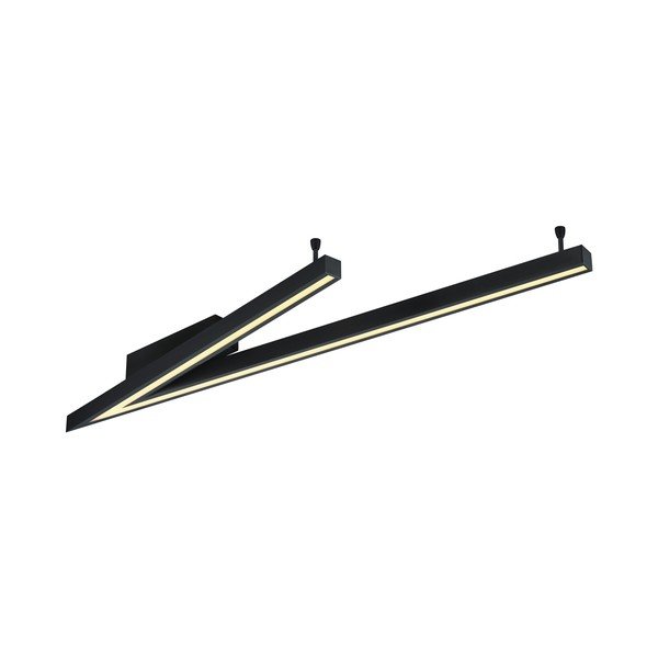 Crna LED stropna svjetiljka s metalnim sjenilom 35x127.5 cm Cicanto – CINQUE-image-2