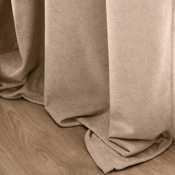 Svjetlo smeđa zavjesa od boucle tkanine 140x260 cm Winona – douceur d'intérieur-image-4