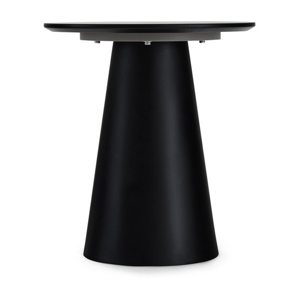 Crni/tamno sivi stolić za kavu s pločom stola u mramornom dekoru ø 45 cm Tango – Furnhouse-image-2