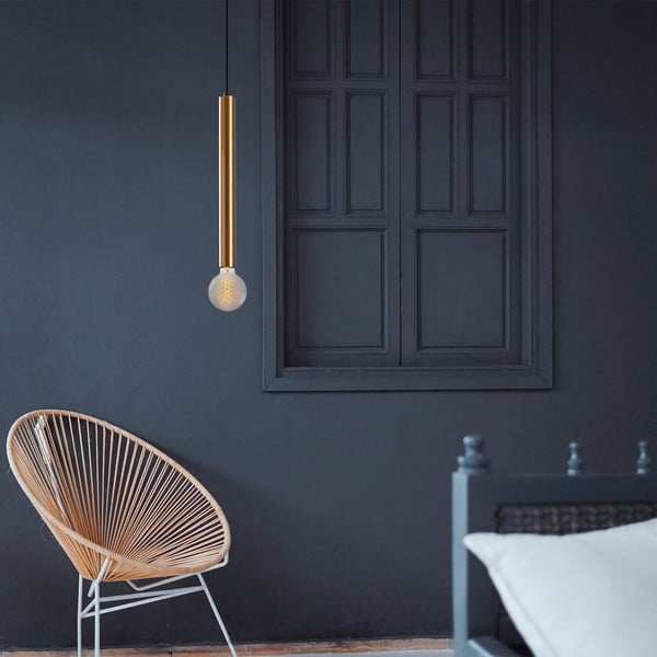 Viseća svjetiljka u zlatnoj boji s metalnim sjenilom ø 4 cm Tempo – Opviq lights-image-1