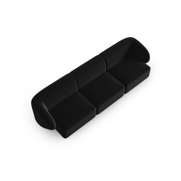 Crna baršunasti sofa 266 cm Paolo – Milo Casa-image-1