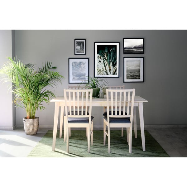 Siva blagovaonska stolica od hrastovog drveta Rowico Filippa-image-3