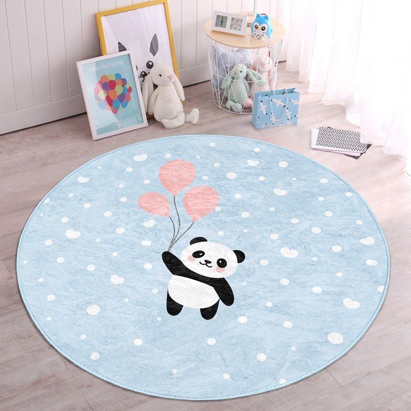 Svijetlo plavi dječji tepih ø 80 cm Comfort – Mila Home-image-2
