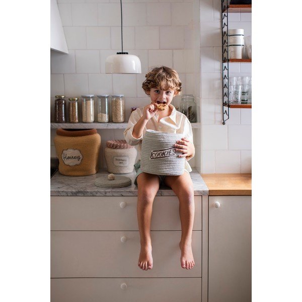 Svjetlo smeđa tekstilna dječja kutija za pohranu ø 28x27 cm Honey Pot – Lorena Canals-image-4