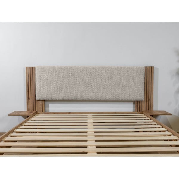 Svijetlo sivi bračni krevet s podnicom 160x200 cm Lior – Bobochic Paris-image-3