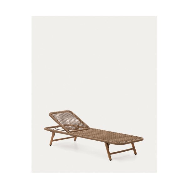 Smeđa vrtna ležaljka od masivnog drveta/metalna Dandara – Kave Home-image-2