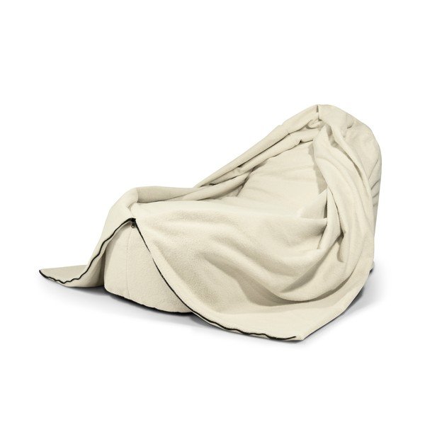 Svijetlo siva vreća za sjedenje od bouclé tkanine Cocoon 120 – SLOWDOWN-image-3
