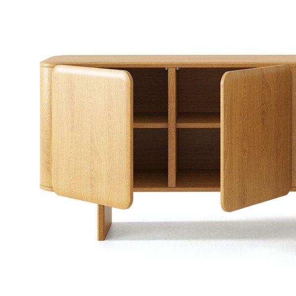 Komoda od punog hrasta u prirodnoj boji 160x76x45 cm Charlotte – Micadoni -image-4