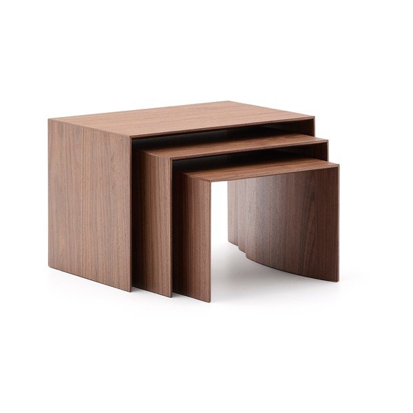 Pomoćni stolići u setu 3 kom u dekoru oraha 40x60 cm Litto – Kave Home