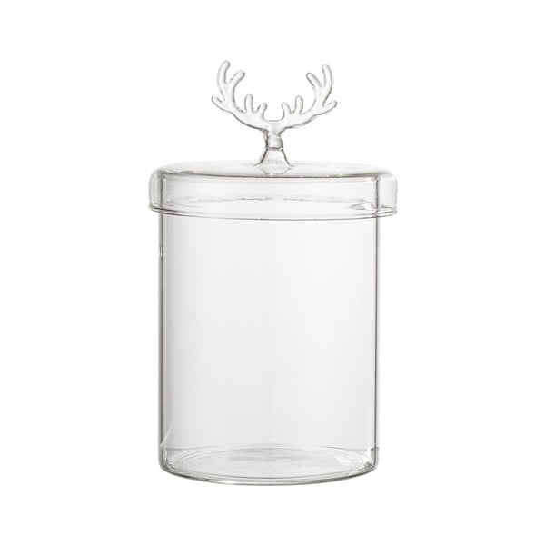 Bloomingville Deer prozirna staklena tegla, 1,2 l