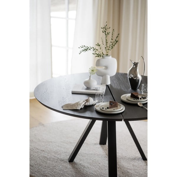 Okrugli blagovaonski stol s hrastovom pločom 150x150 cm Carradale - Rowico-image-1