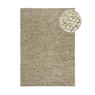Kaki zeleni ručno rađen tepih od mješavine vune 80x150 cm Minerals – Flair Rugs