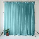 Tirkizna lanena zavjesa 140x250 cm Coastal Blue – Linen Tales