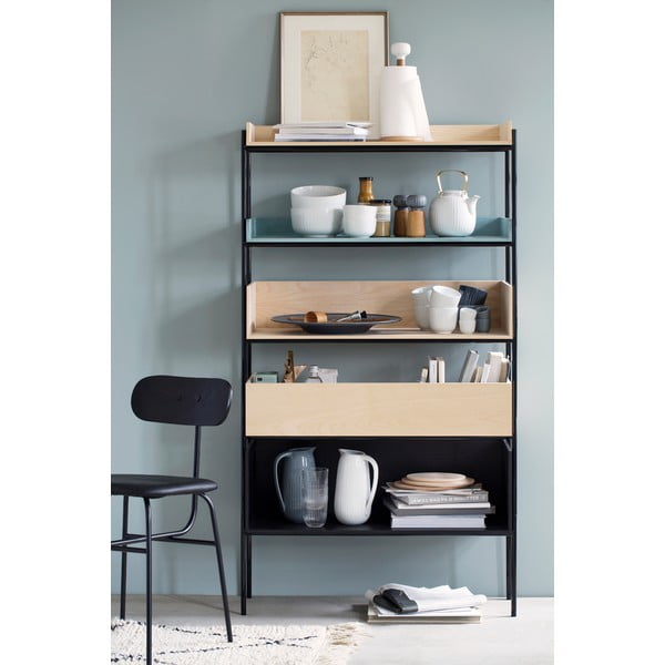 Stalak za papirne ručnike izrađen od hrastovog drveta drveta s bijelim porculansim detaljima Kähler Design Hammershoi-image-4