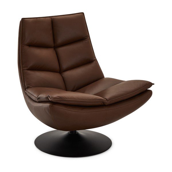 Tamno smeđa kožna fotelja Miami – Furnhouse-image-2