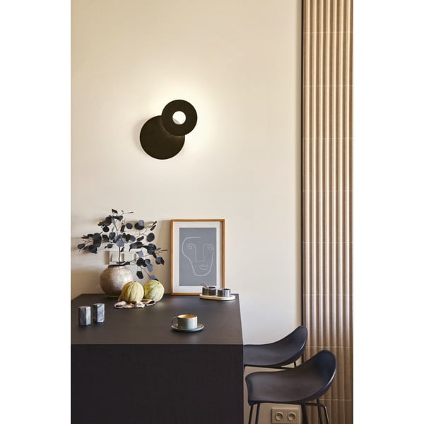 Crna LED zidna lampa Hennes – Fischer & Honsel-image-1