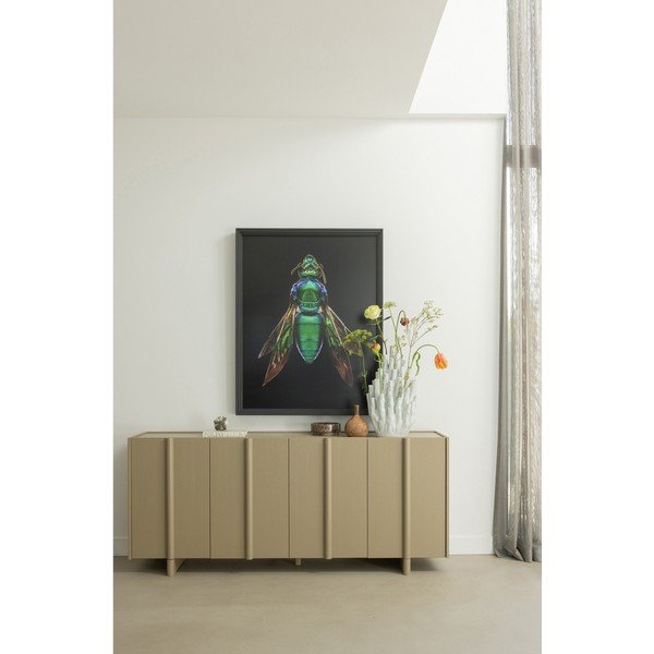 Bež niska komoda od masivnog bora 200x85 cm Basu – WOOOD-image-1