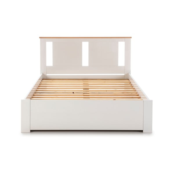 Bijeli bračni krevet s podnicom 140x190 cm Enara – Marckeric-image-2