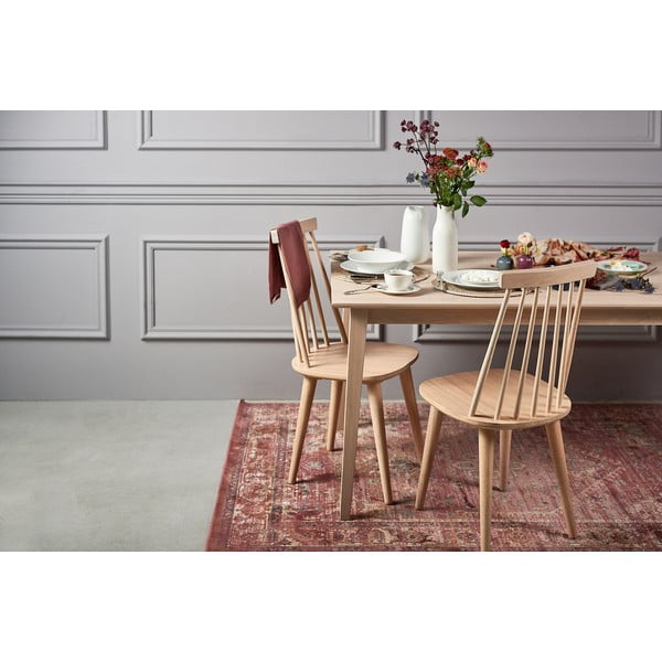 Blagovaonski stol od hrastovine s mat lakiranim premazom Rowico Mimi, 180 x 90 cm-image-2