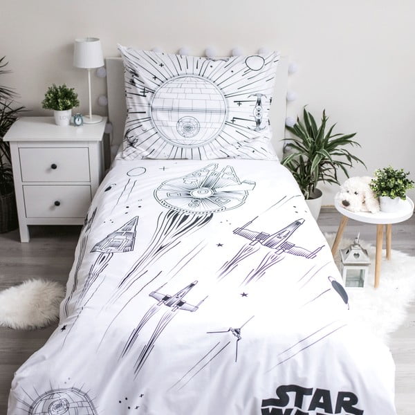 Pamučna dječja posteljina sa svjetlećim efektom za krevet za jednu osobu 140x200 cm Star Wars – Jerry Fabrics-image-2